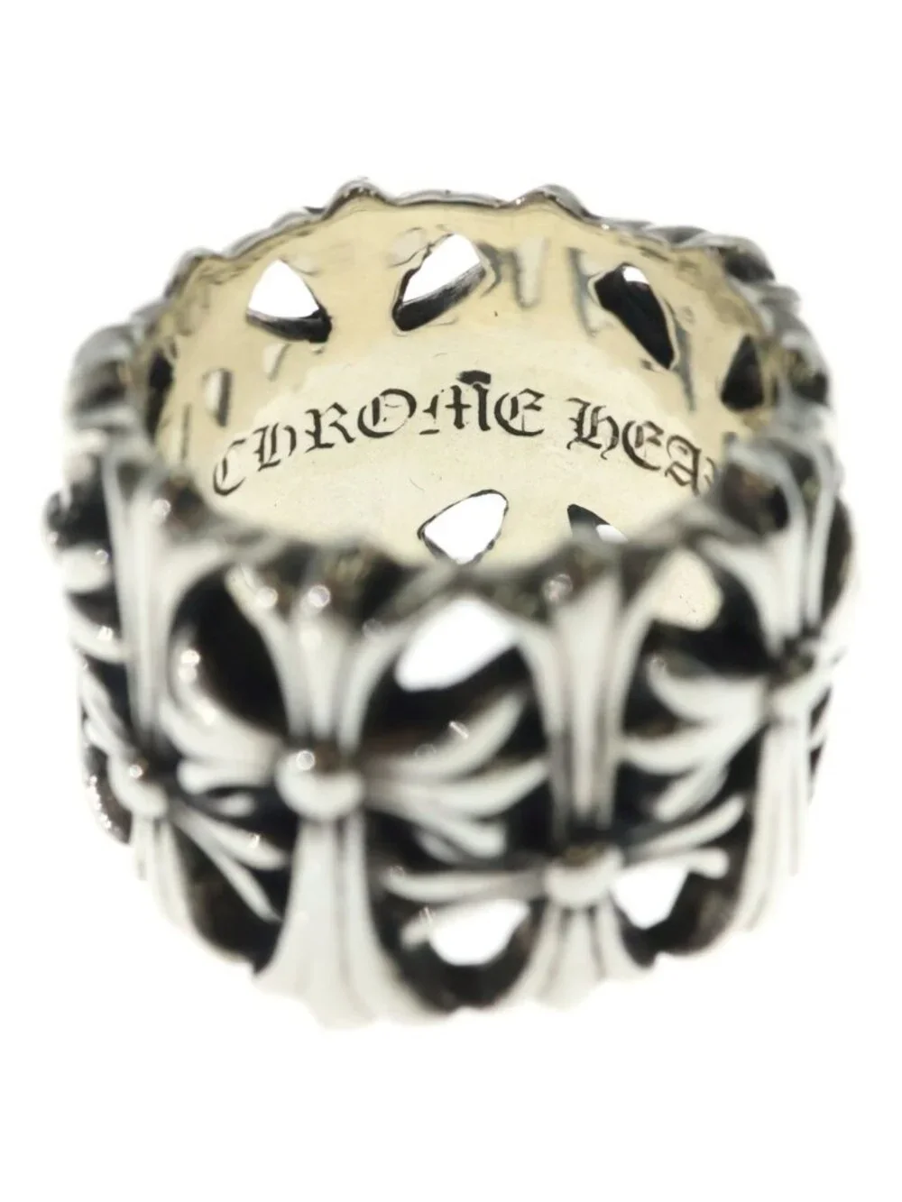 Chrome Hearts Cemetery Black Sling Silver Bca Ring